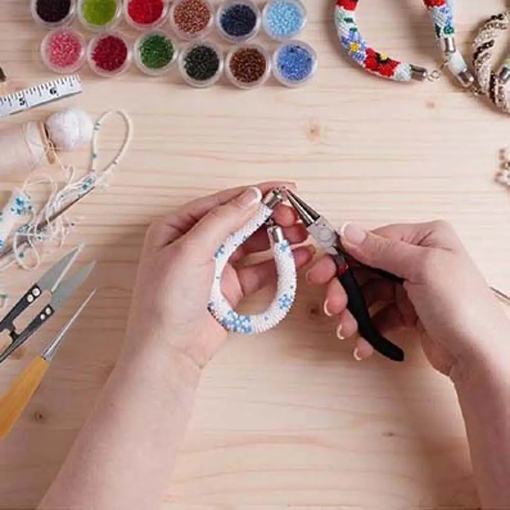 

19Pcs Professional Accessories DIY Black Bag Craft Pliers Supplies Jewelry Repair Tools Set Jewelry Making Kit Jewelry Findings