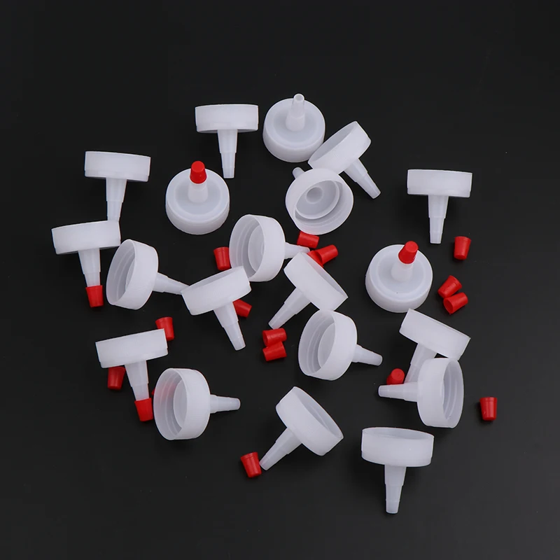 

20Pcs 28mm Leak-Proof Bottle Caps Long Spout Nozzle Universal Replacement Lid for Watering, Fuel Transfer & Washing 〔HBA26〕