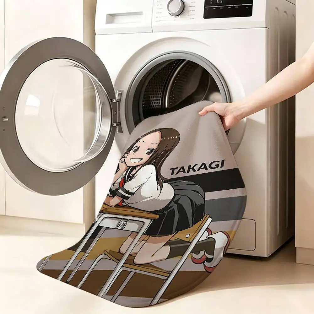 K-KarakaiS Jozu no T-Takagi-San Floor Mat Soft Non Slip for Entry Door Bathroom Indoor Home Decorative Carpet