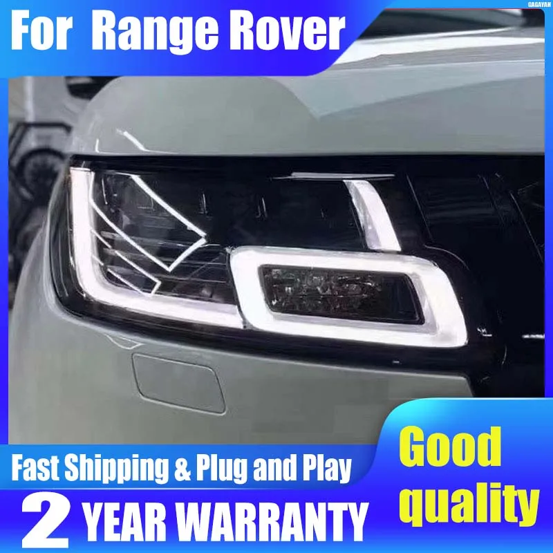 

Head Lamp for Land Rover Range Rover LED Headlights 2013-2017 Range Rover DRL Turn Signal High Beam Angel Eye Projector Lens