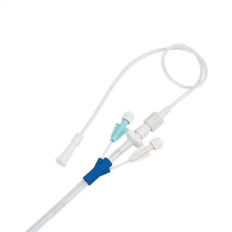 3 Channels Thoracic Drainage Catheter 16F 20F 24F 28F Chest Tube with Trocar