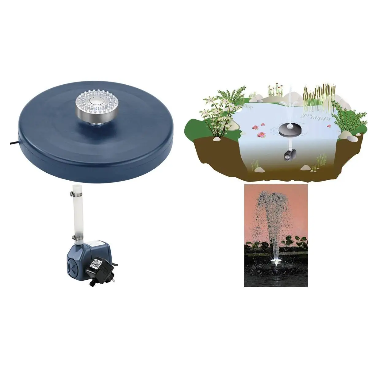 

3020 fountain with active float function and lighting 2500 l/h (940910172391)
