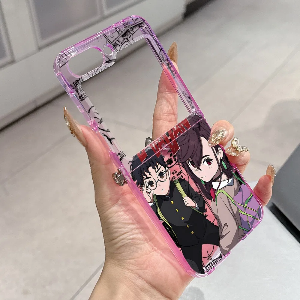 Nueva funda de teléfono de Anime D-Dandadans para Motorola Moto Razr 40 50 60 Ultra 5G, funda de TPU suave plegable semitransparente