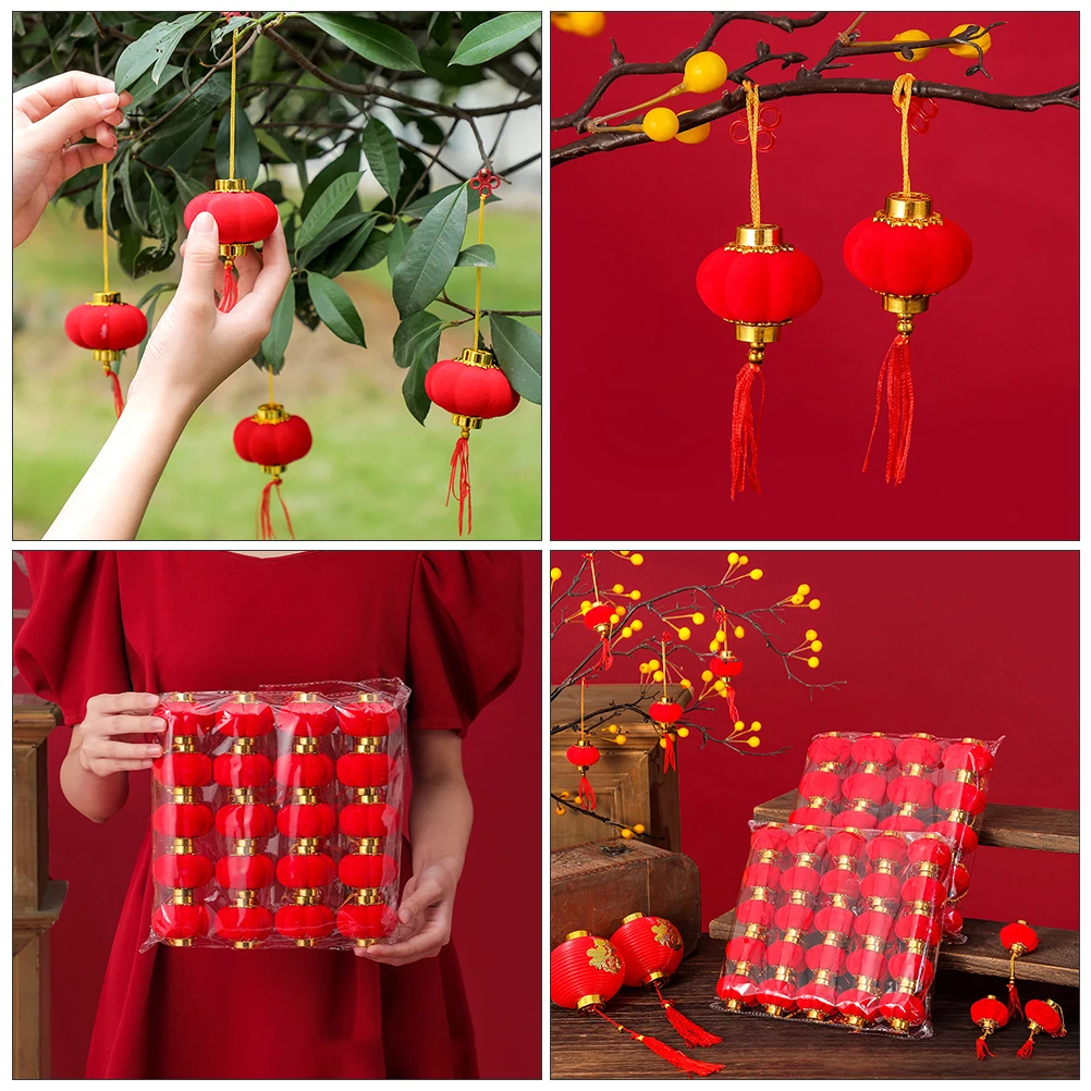 

20pcs Small Lanterns Party Decorations New Year Hanging naments Miniature Spring Festival Wedding Birthday Events