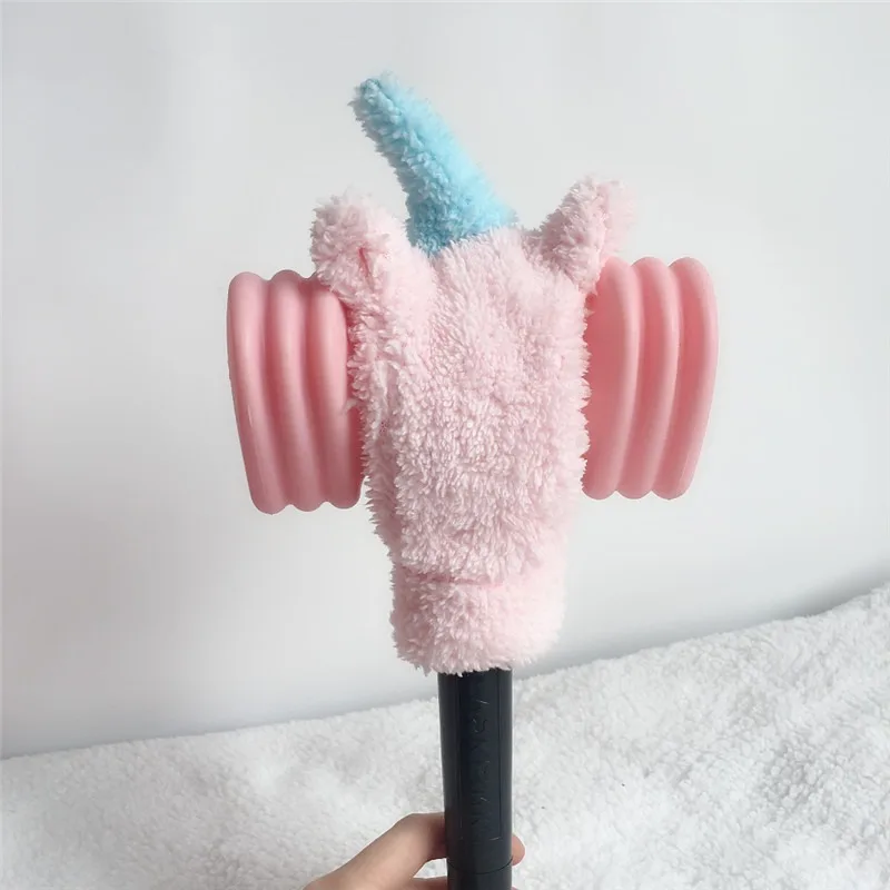 1pcs Plush Light Stick Cover Black Cute Rabbit for Decorate Pink Hammer Lamp LISA ROSE JENNIE Lightstick