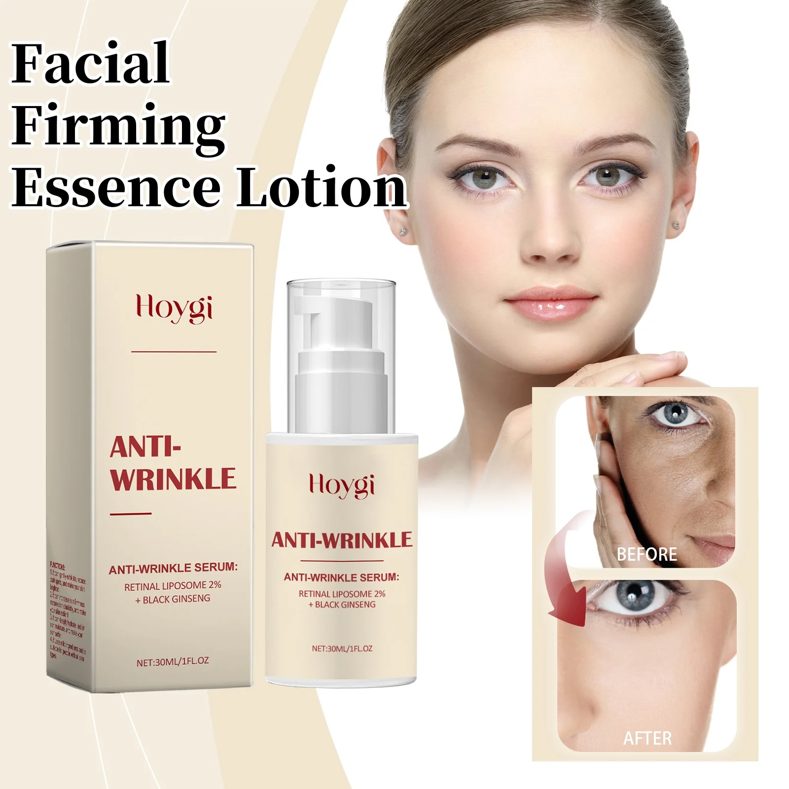 Facial Firming Essence Lotion Vitamin C Anti Wrinkle Serum Reduce Fine Lines Brighten Skin Moisturize Skin Face Care Product