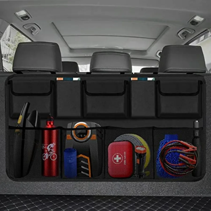 

Car Trunk Organizer, Backseat Hanging Organizer with 9 Large Storage Bag Super Capacity -Trunk Organizer for SUV, Truck, Van -Y