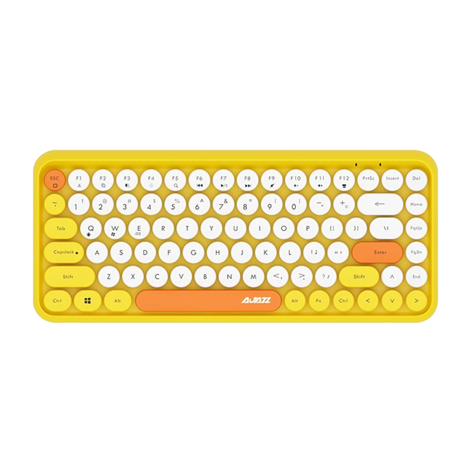 

Round Key Punk Membrane Keyboard 84 Keys ABS Keycap No Light Wireless BT Keyboards