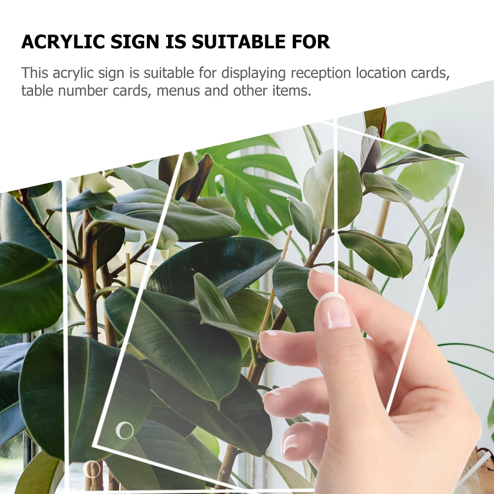 

Table Number Plate Acrylic Metal Reusable Digital Signage Blank Signs Wedding Banquet Clear Seating St Multi Function