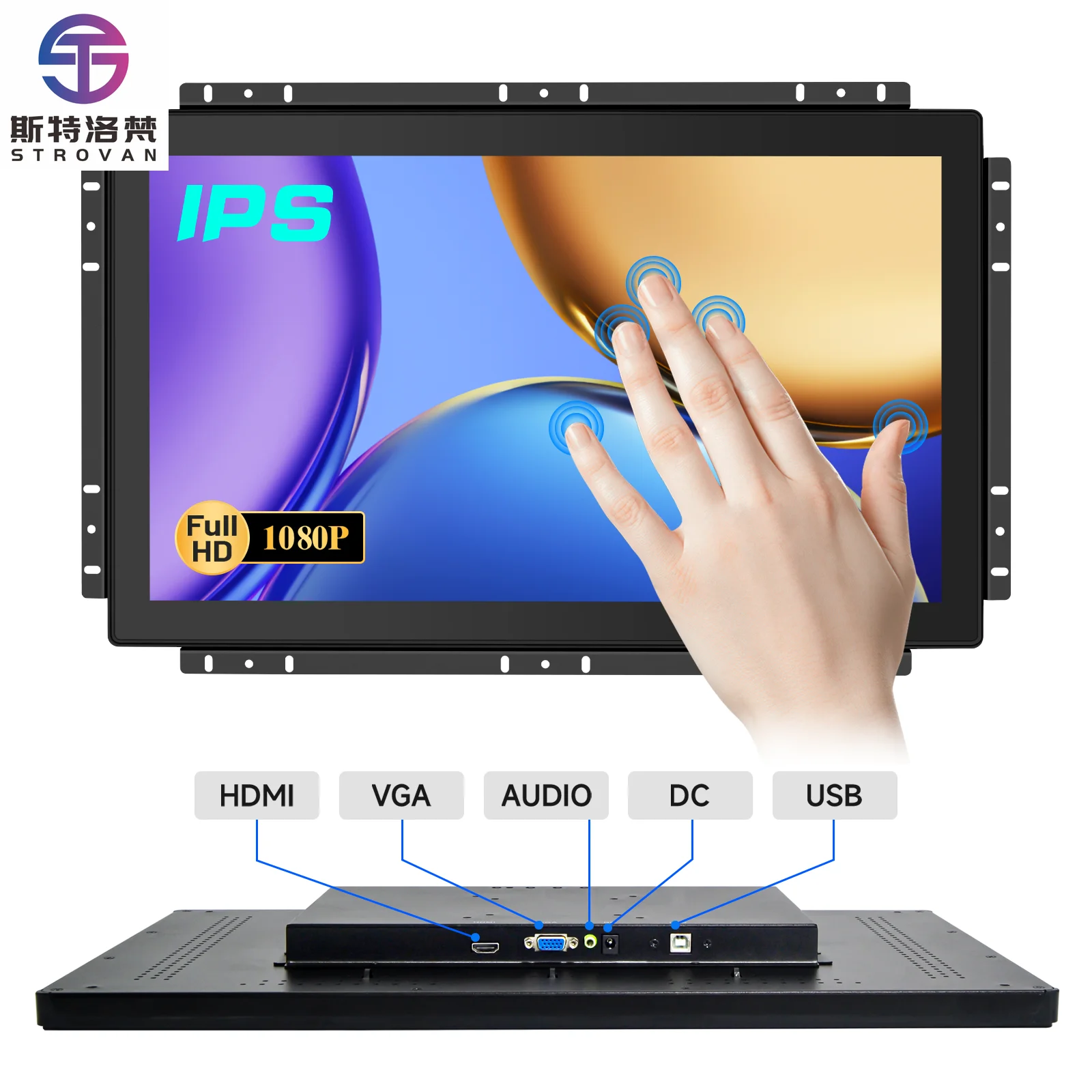 

Fully Compatible 7\" 10.1\" 13.3\" 21.5\" IPS Panel Capacitive Touch Screen New Industrial Wall Mounted LCD