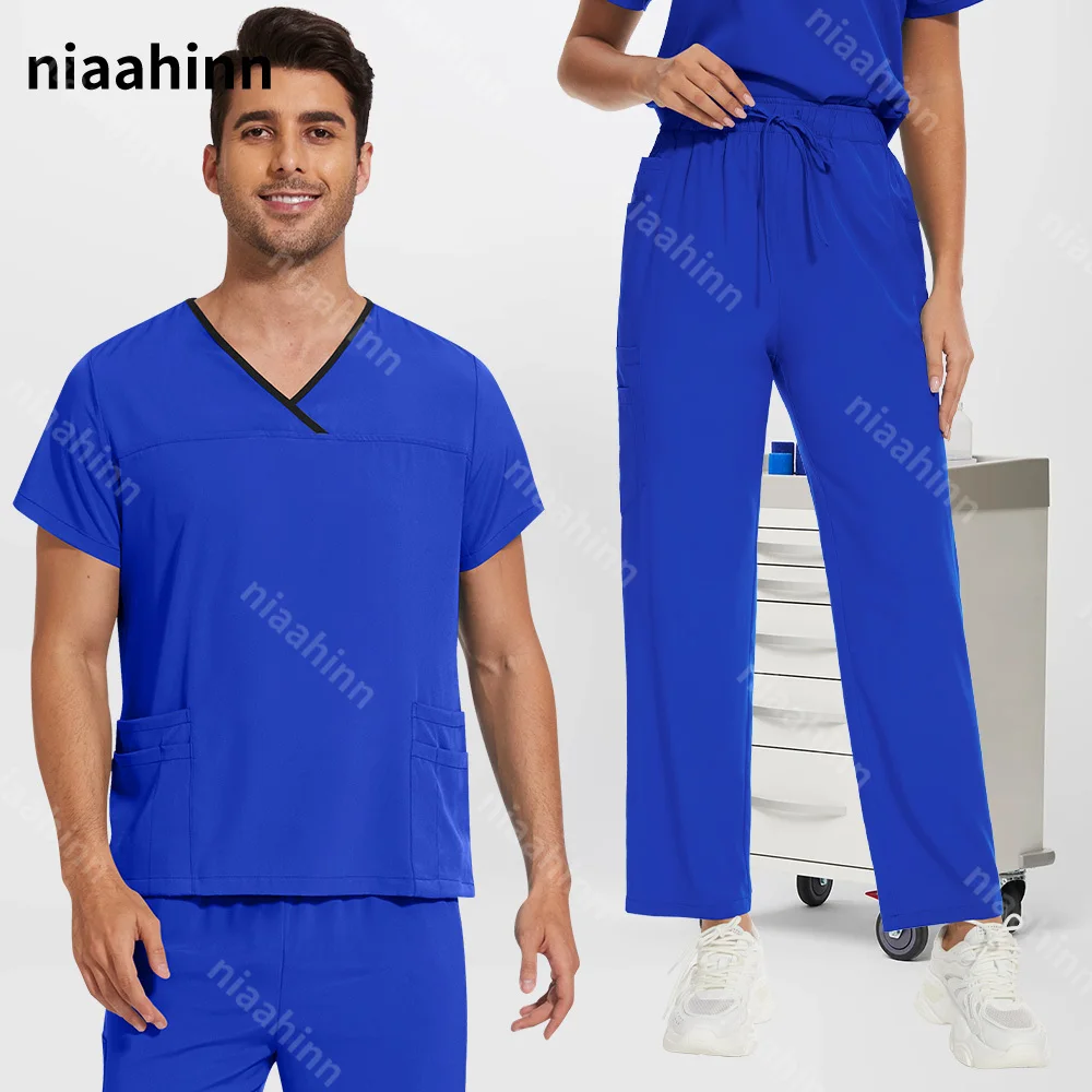 

Pet Grooming Institution Vet Uniform Pharmacist Work Clothes Suit Dentist Set Nurse Accessories Medical Clothes Scrub Tops Pants