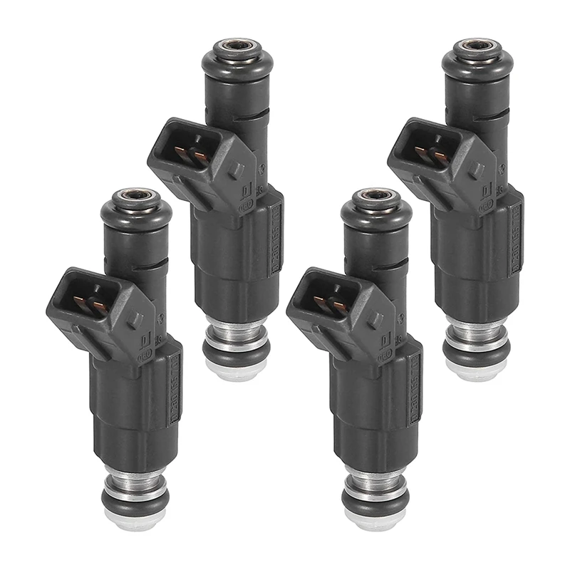 Set Of 4 Upgrade 4-Hole Fuel Injectors Nozzle For Jeep Wrangler Cherokee 4.0L 0280155703