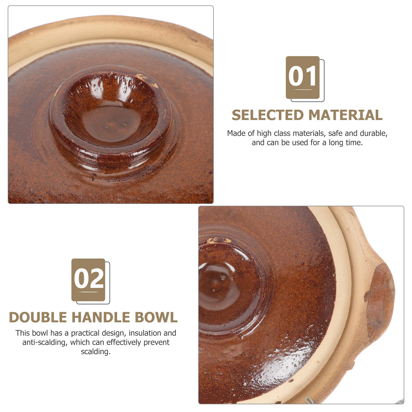 

Multi-Functional Casserole Pottery Clay Kitchen Essentials Heat-Resistant for Various Cooking Needs Casserole