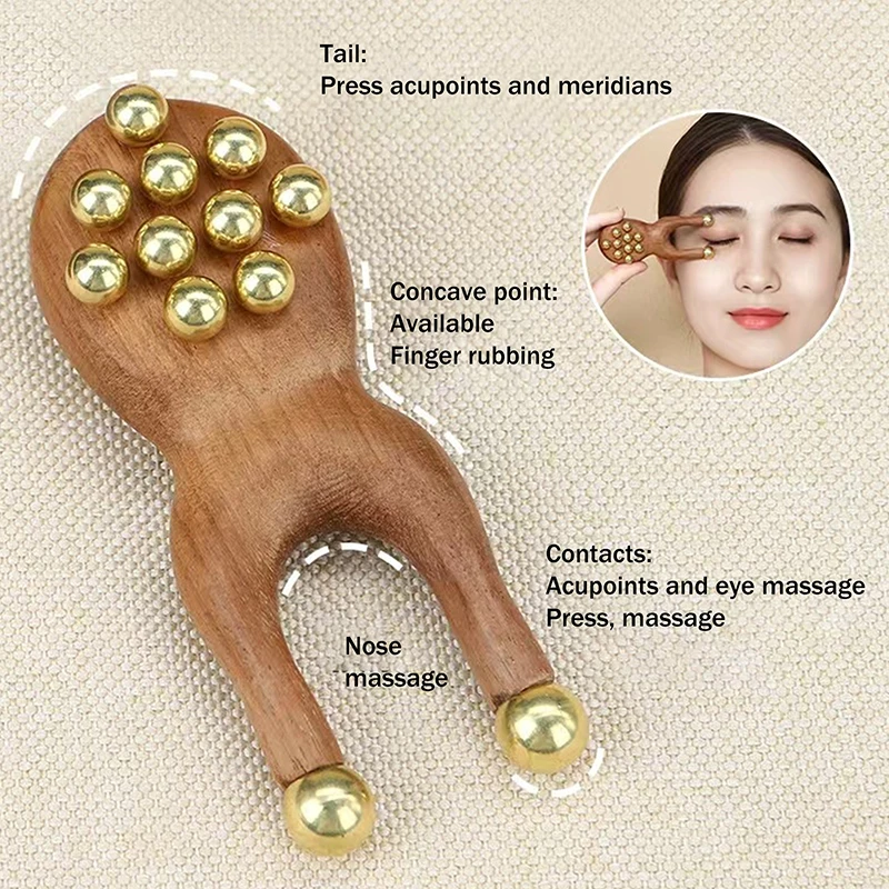 

Wooden Nose Guasha Massage Tool Massager Comb Antistatic For Face Nose Eye Birthday Gift Face Manual Massager