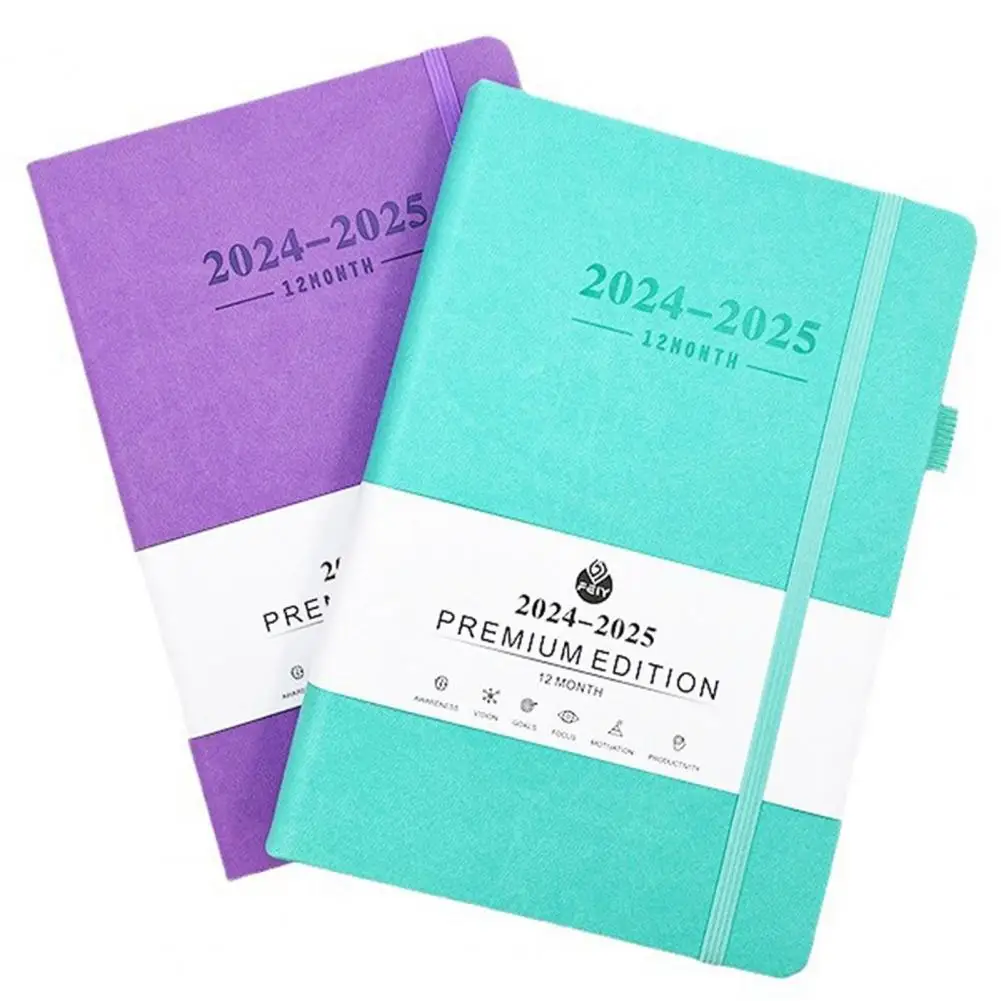 Personalized Calendar Journal 2024-2025 Planner Bundle Notebook Monthly Calendar for Stress-free Time Management at Home Office