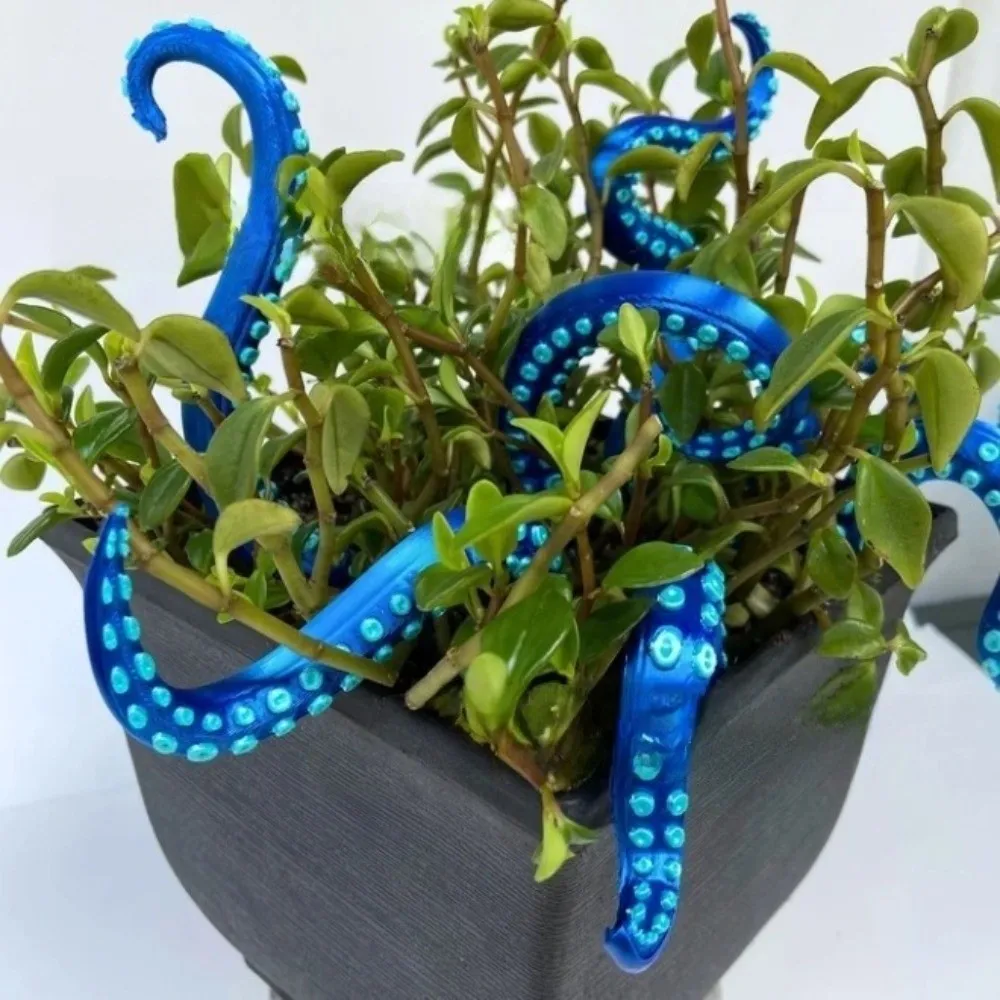 Ornaments Resin Tentacle Plant Post Creative Irregular Octopus Tentacle Decorative Pile Funny Garden Decor for 7Pcs Potted Plant