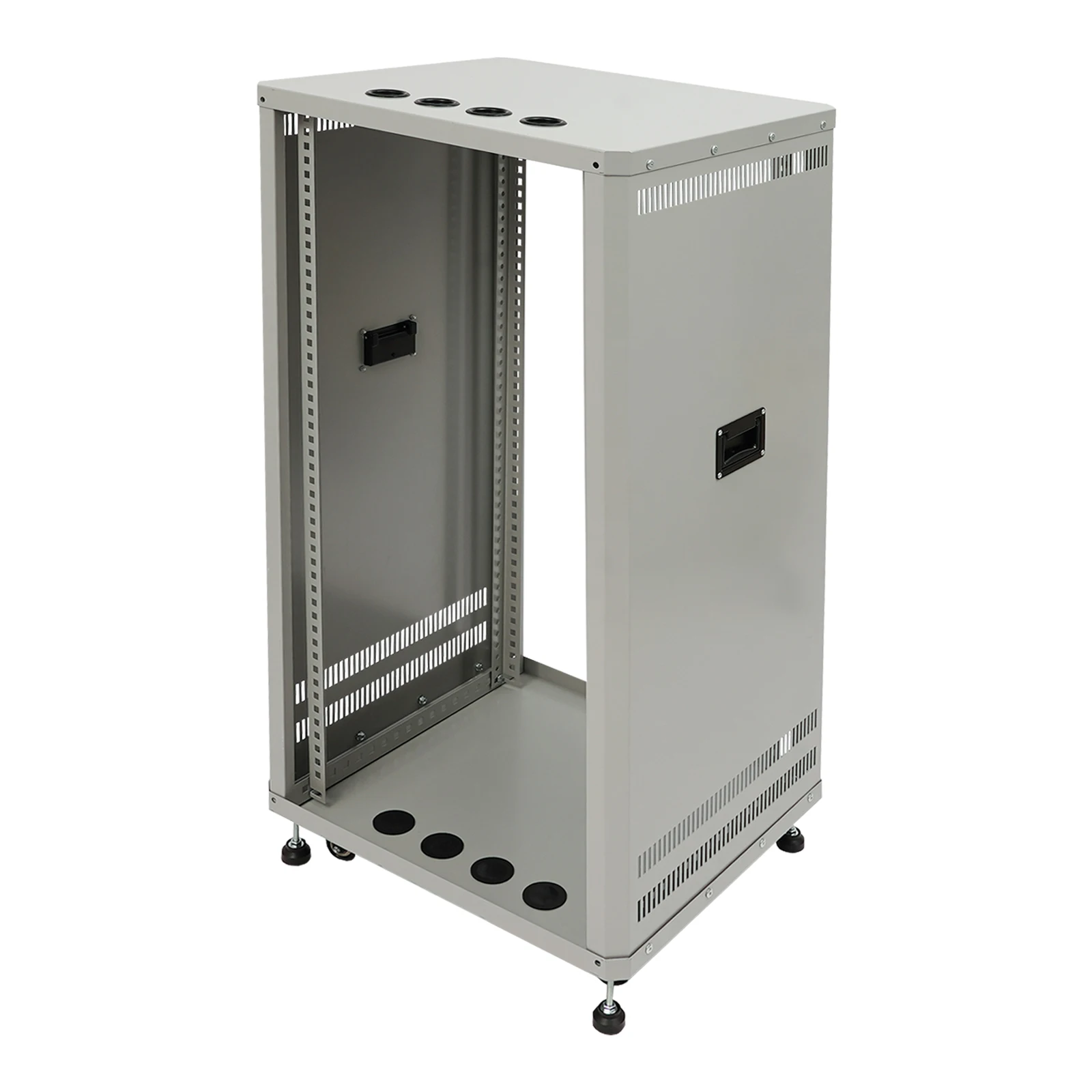 Supporto per mixer DJ con rotelle Rack per server e stereo 22U con ruote Rack a telaio aperto per montaggio audio video