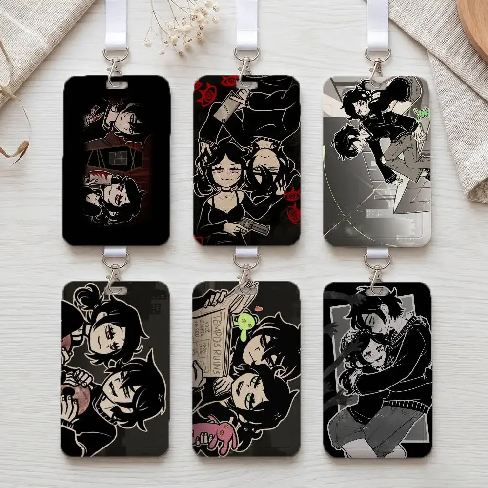 T-The C-Coffin Of Andy And Leyleys Cartoon Portable Office Staff Badge Card Cover Lanyard Card Case