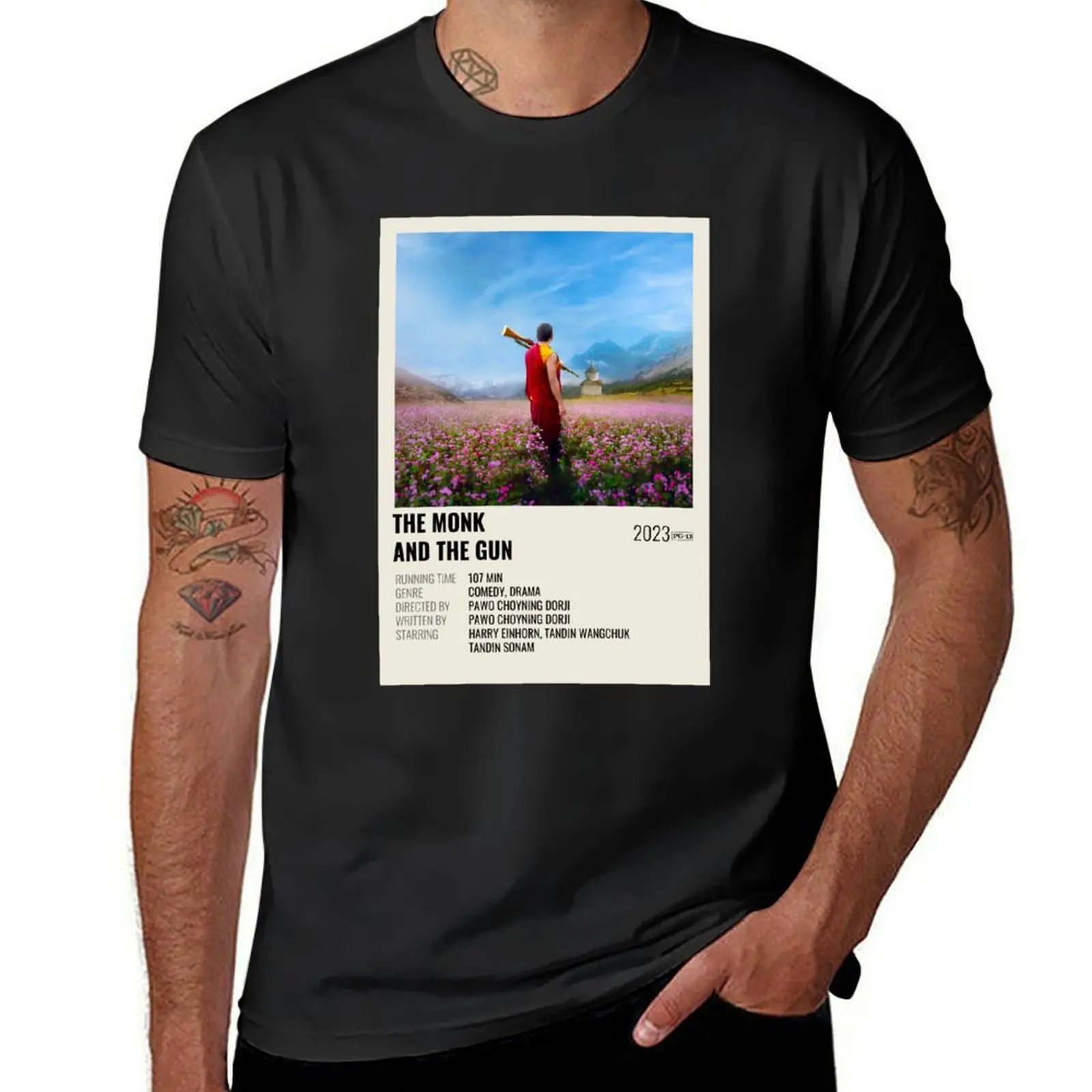 The Monk and The Gun (2023) T-Shirt hippie clothes korean fashion shirts graphic tees mens plain t shirts