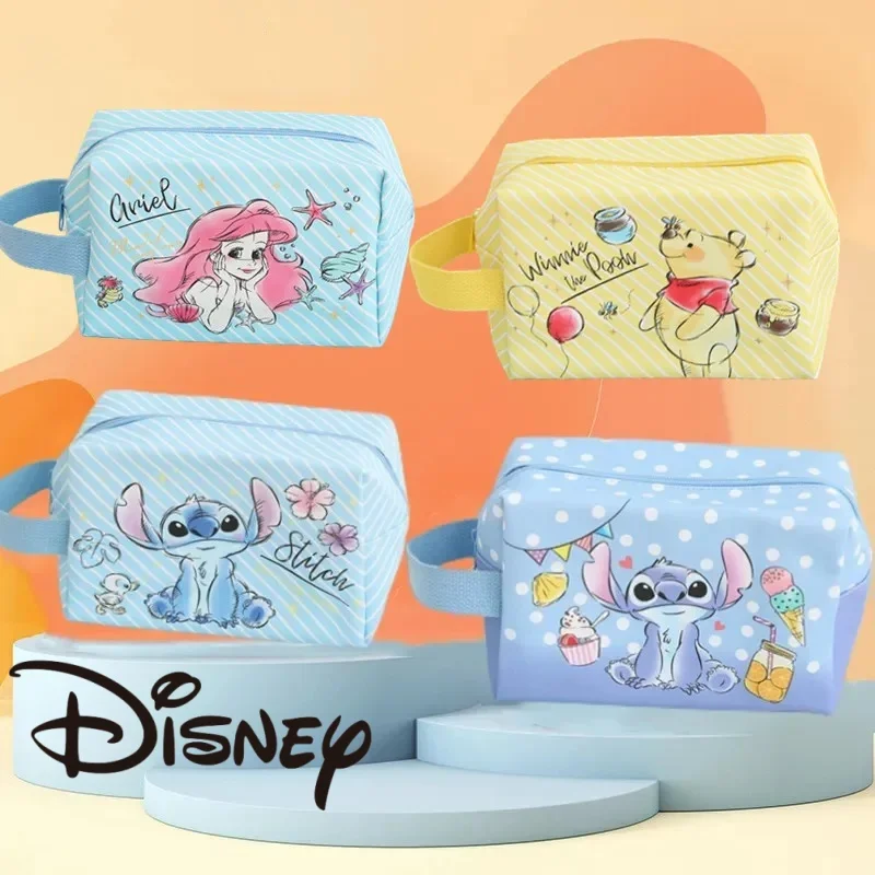 

Disney Stitch Women's Makeup Bag Cute Girls Bag Sanitary Napkin Cosmetic Key Headphone Medicine Sundries Storage Bag Gift