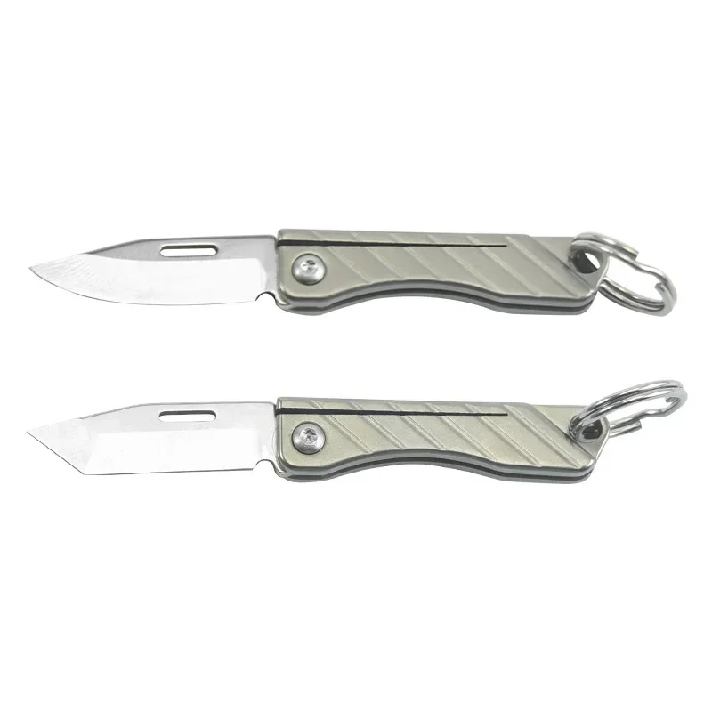 Outdoor Pocket Stainless Steel Mini Folding Keychain Knif e Portable Pendant Letter Opening Express Cutting Tools