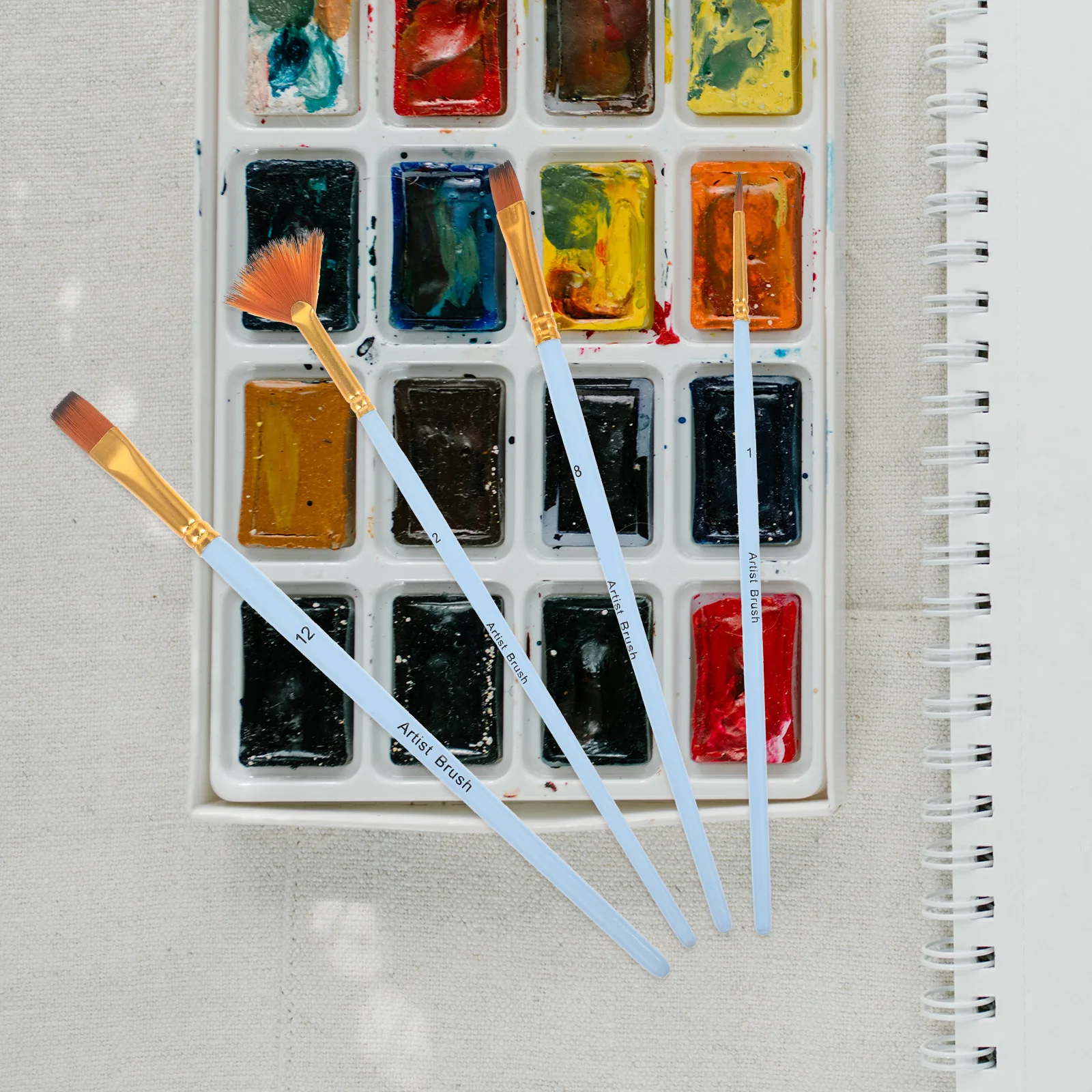 

4Pcs Oil Painting Brush Set Multi-Function Ergonomic Portable Watercolor Acrylic Brushes Art Supplies Adult Painting Craft Kits