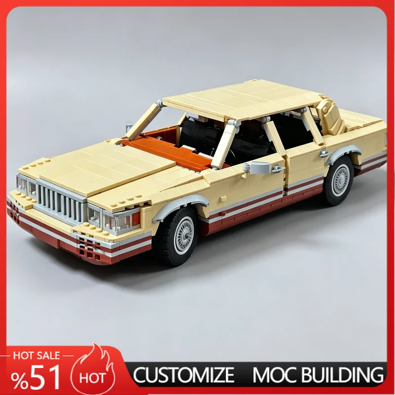 

1607Parts Classic American luxury sedan MOC Model DIY Educational Building Blocks Assembly Toy Birthday Christmas Popular Gifts