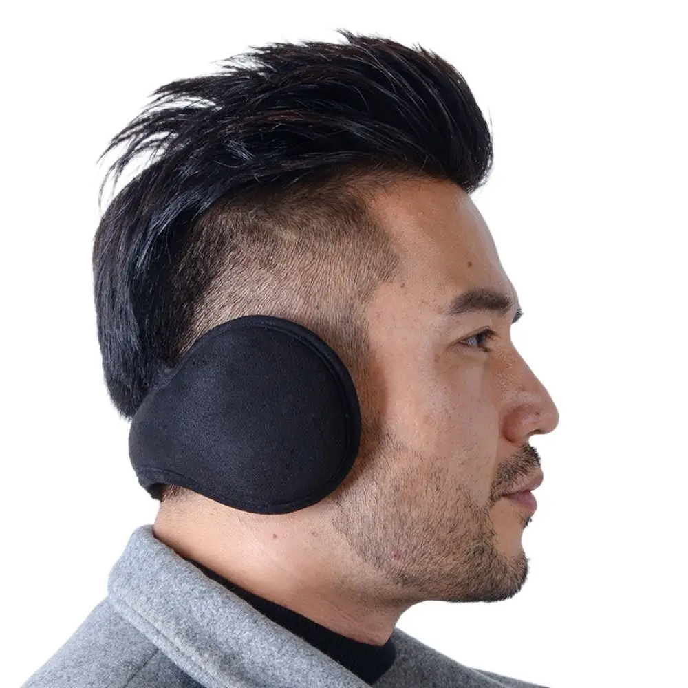 À prova de vento inverno recheado atrás da cabeça unisex simples capa de orelha feminino aba de orelha grosso aquecedor de orelha homem earmuff