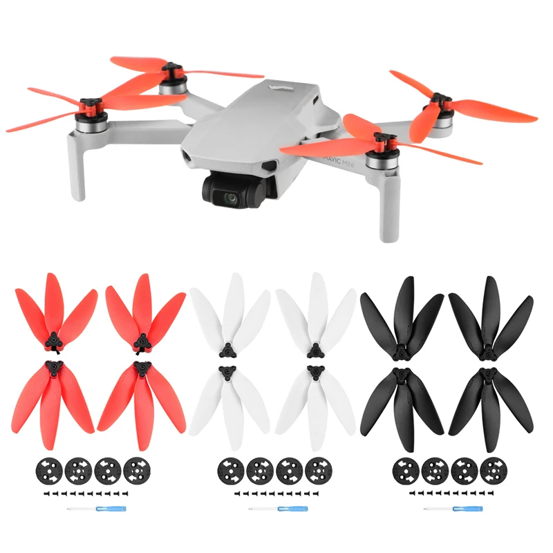 Picture 3: Quick Release 4726f Propeller For DJI MINI SE/1/2 For MAVIC MINI Three Blade Propeller Black/Red Drone Accessories