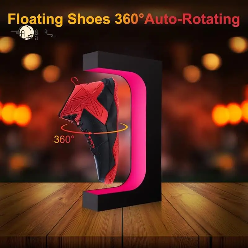 

A18R -Levitating Shoe Display Stand Floating Sneaker Stand With Remote Colorful Light Rotating Levitation Shoe Rack US Plug