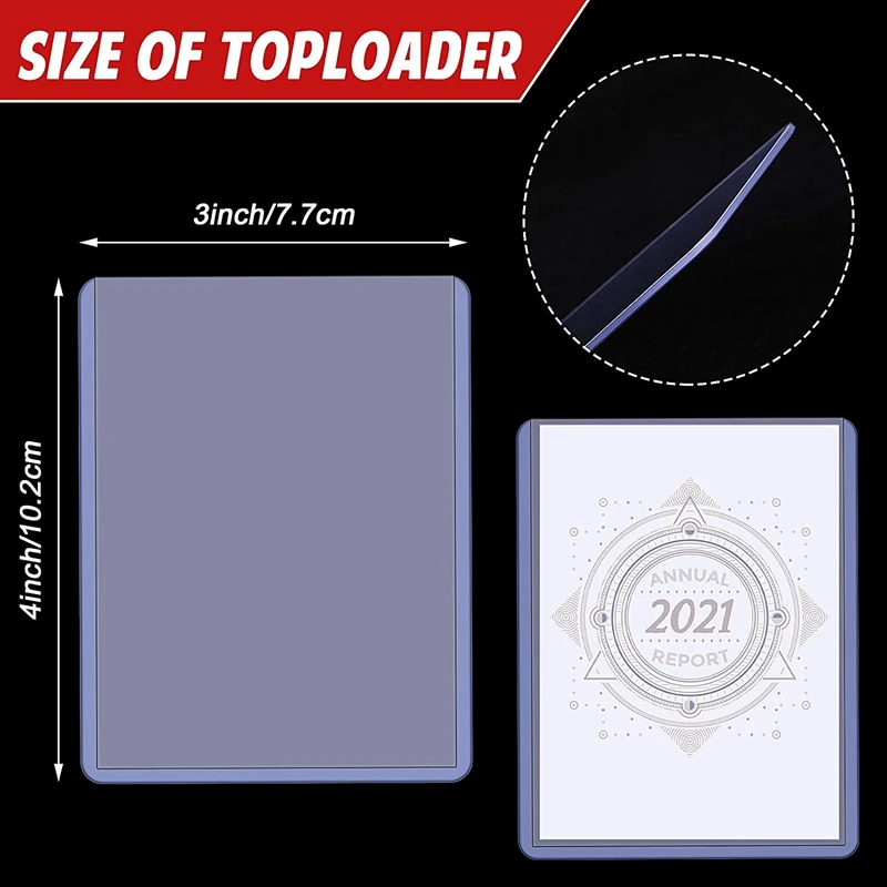 180Pcs 35PT 3 X 4 Inch Hard Card Sleeves PVC Clear Protective Sleeves Holder For Baseball/Sports/Trading/Game Card