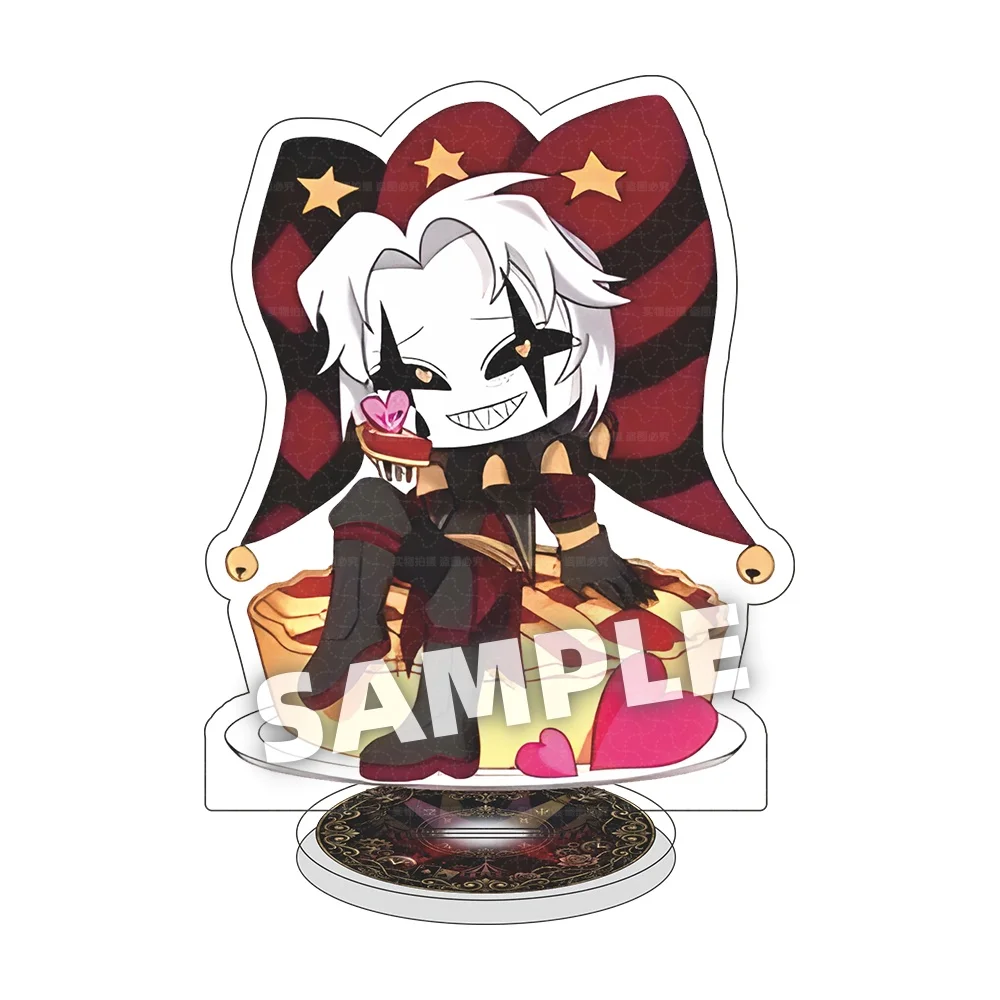 Freak Circus Pierrot Harlequin Mime Plague Doctor Jester Chibi Acrylic Stand Desktop Decor Collectible Gift Anime keychain