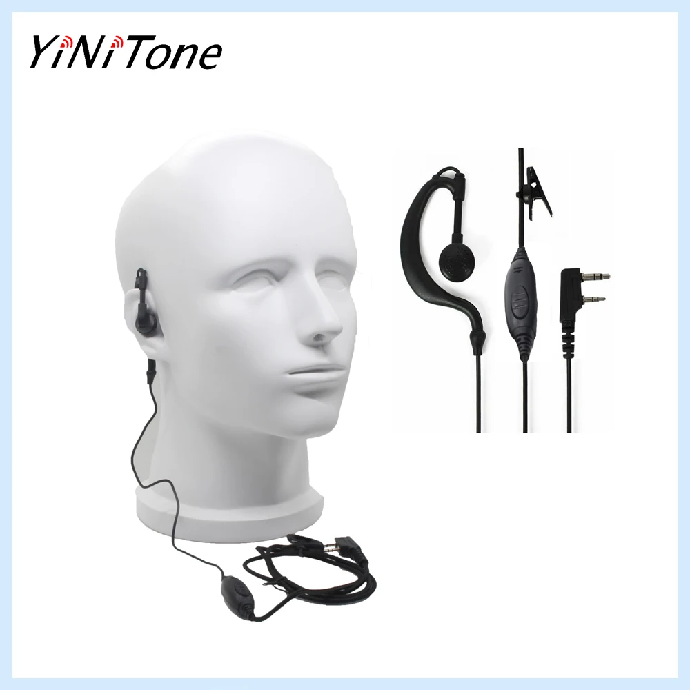 

2-Pin K Head Braided Earpiece for Kenwood/Baofeng UV-5R | Nylon Reinforced Cable | 130dB Clear Audio | Security/Police Use