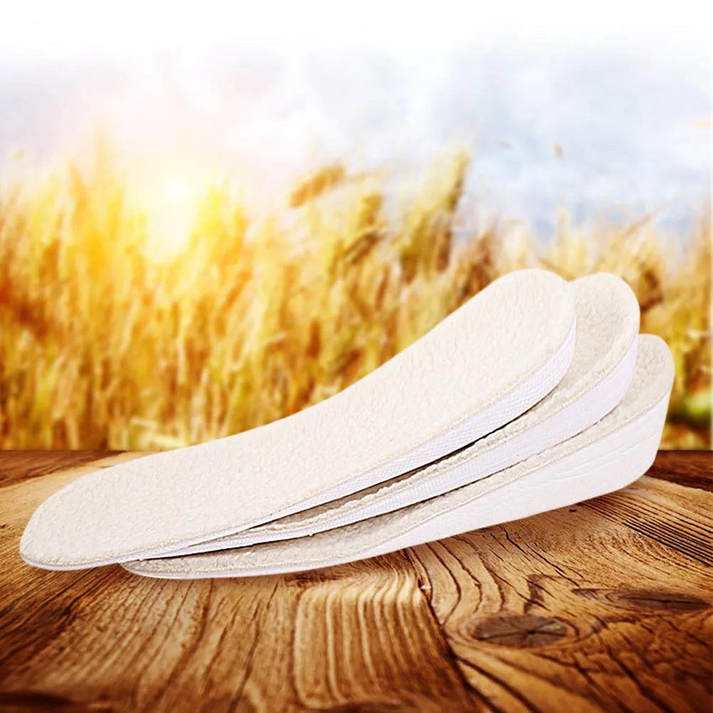 

Height Increase Insole 26x8 6x1 5cm Comfortable Wool Taller Pad Heightening Shoe Lift Insoles For Dress Pants Shirts Matching