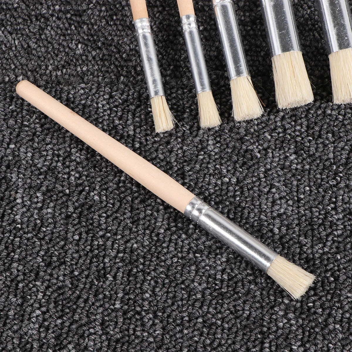 6-Piece Log Painting Bristle Brush Set for Beginners – Oil, Acrylic & Drawing Art Brushes with Wooden Handles