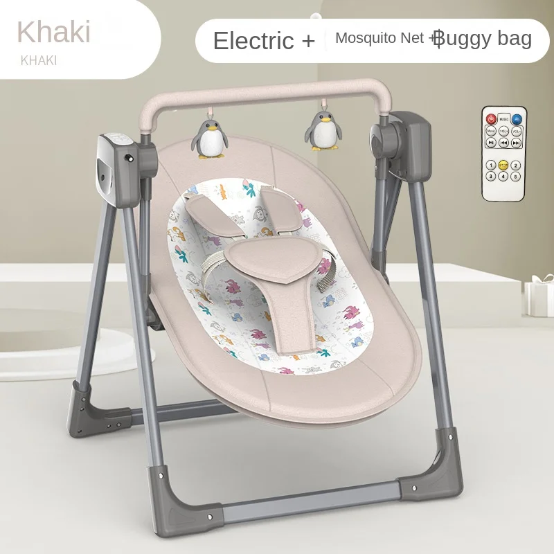 LazyChild Baby One-Click Folding Smart Music Electric Cradle Rocker Rocking Chair Newborn Intelligent Sleep Coax Artifact