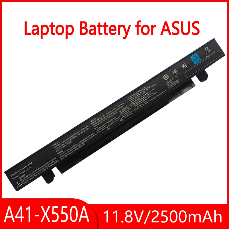 

A41-X550A A41-X550 Laptop Battery For ASUS X550 X550A X550B X550V X450 X450C X450V A450 A550 A550C F450 F550 F550V 14.8V 2500mAh