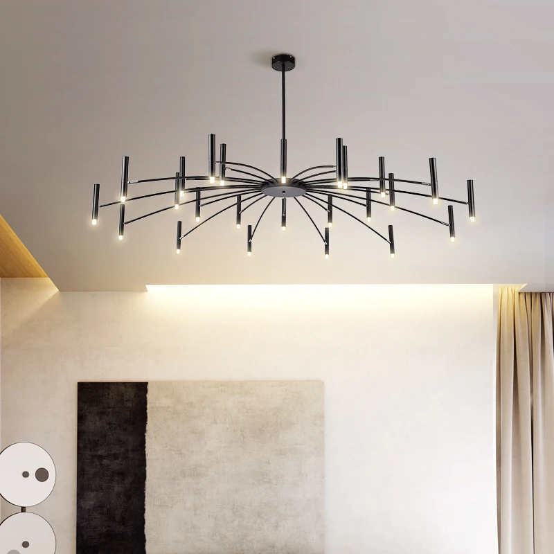 Nordic LED Ceiling Chandelier Living Dining Room Hanging Lamp Modern Luxury Bedroom Home Decortion Designer Black Pendant Lights