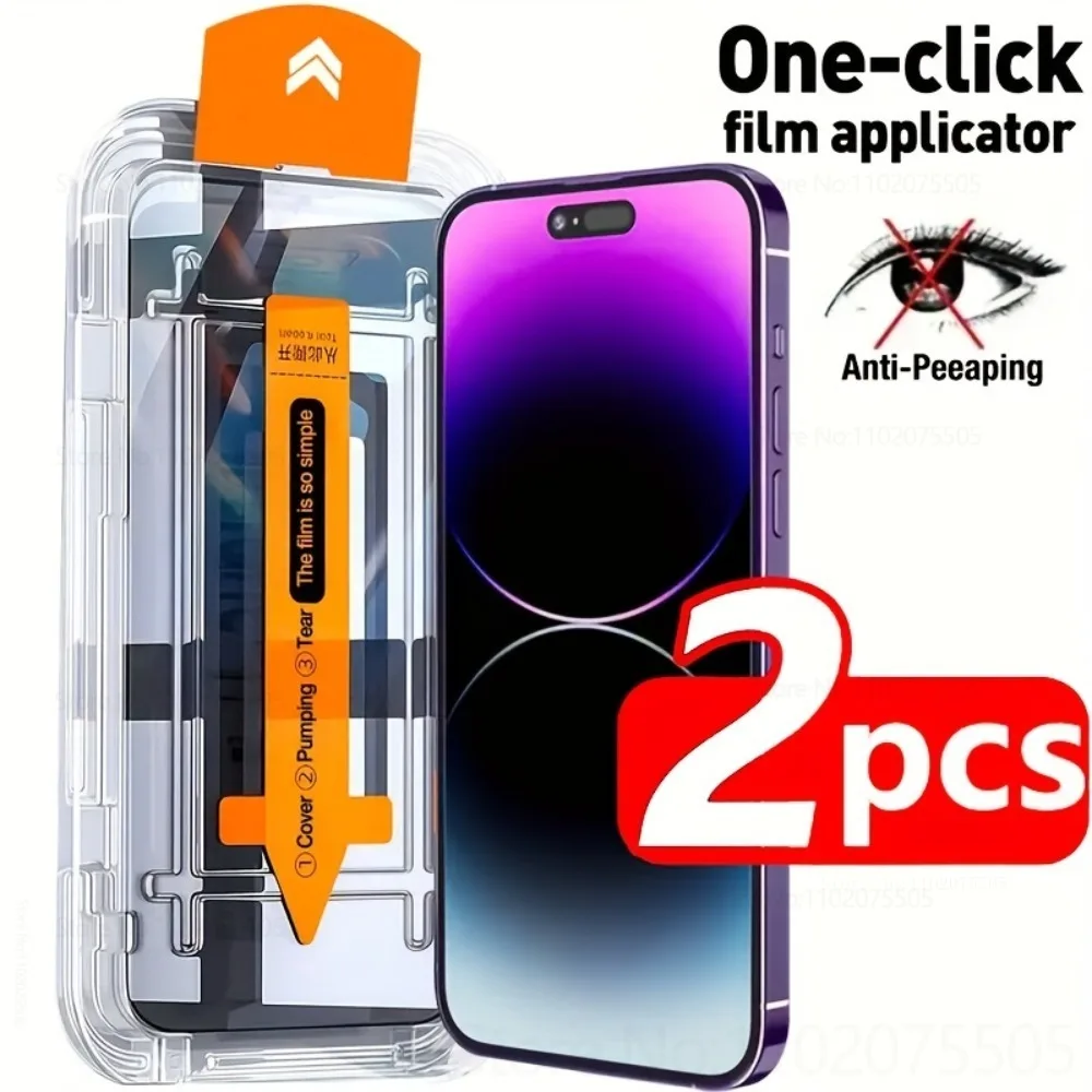 

2Pcs Anti-Spy Tempered Glass for IPhone 17 Promax 16E 13 Promax Privacy Protective Film 11 12Mini 14 Plus 15 Pro Easy To Install