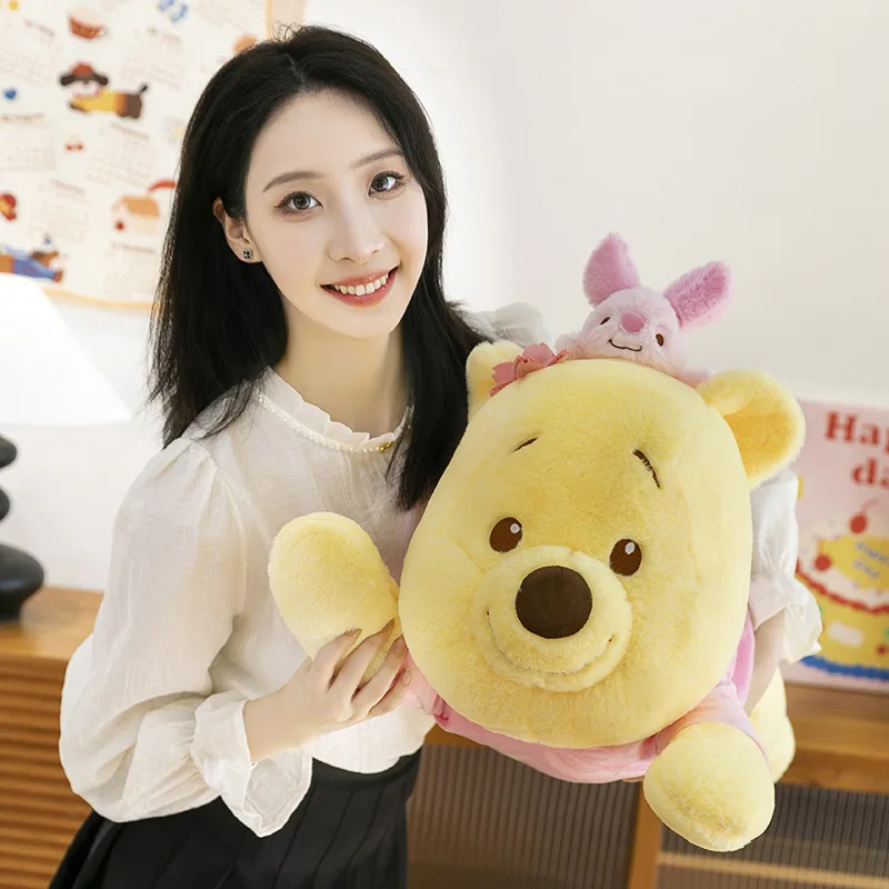 

80cm New Cherry Blossom Series Kawaii Stitch Plush Toy Stuffed Doll Cute Winnie Dumbo Sitting Figure Kids Birthday Xmas Gift