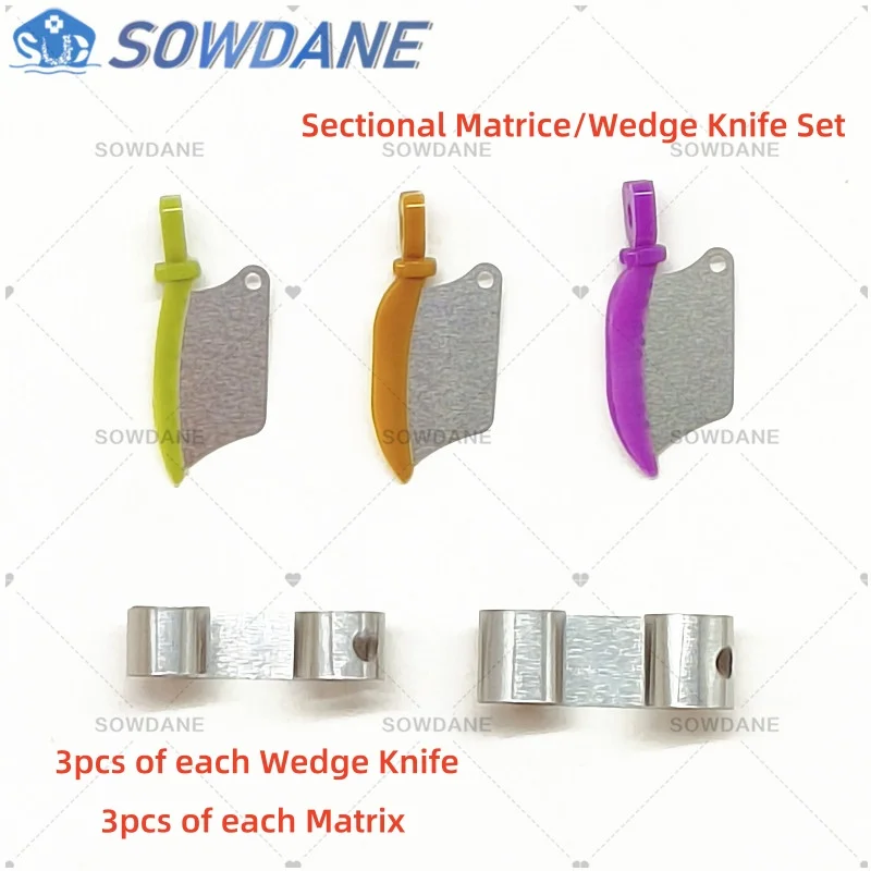

Dental Matrix Wedge Guards Sectional Baffle Type Matrice Teeth Interproximal Wedge Knife With Protection Steel Matrix Dentistry