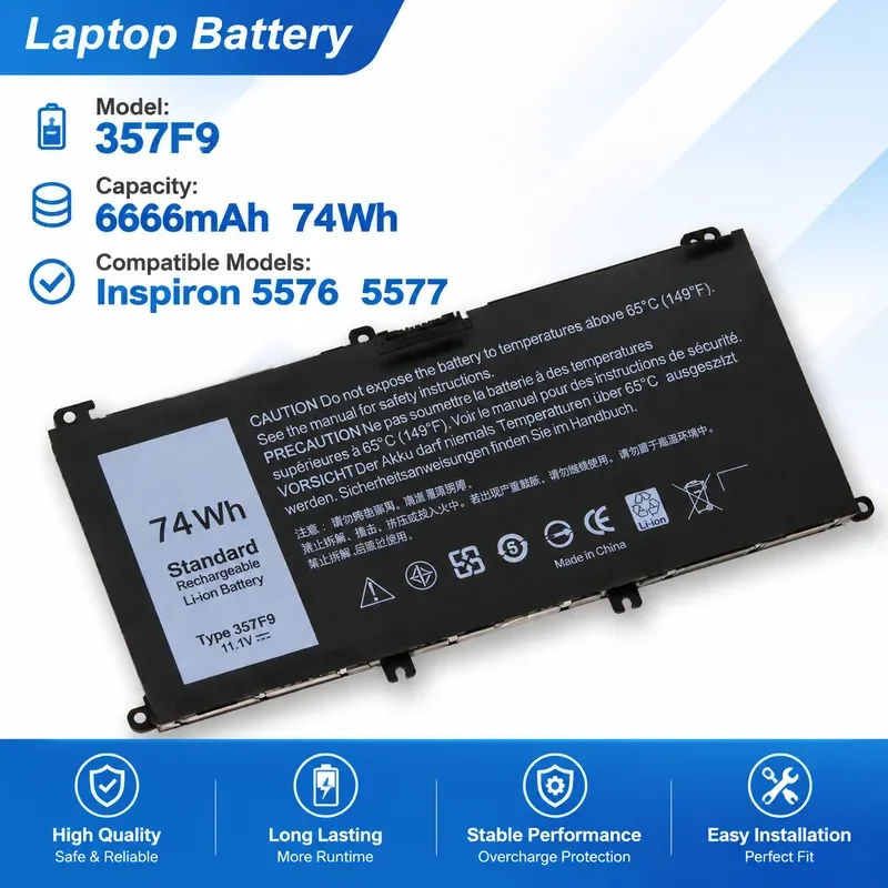 357F9 Laptop Battery For Computer Game Case 15 7000 7559 7566 7567 7557