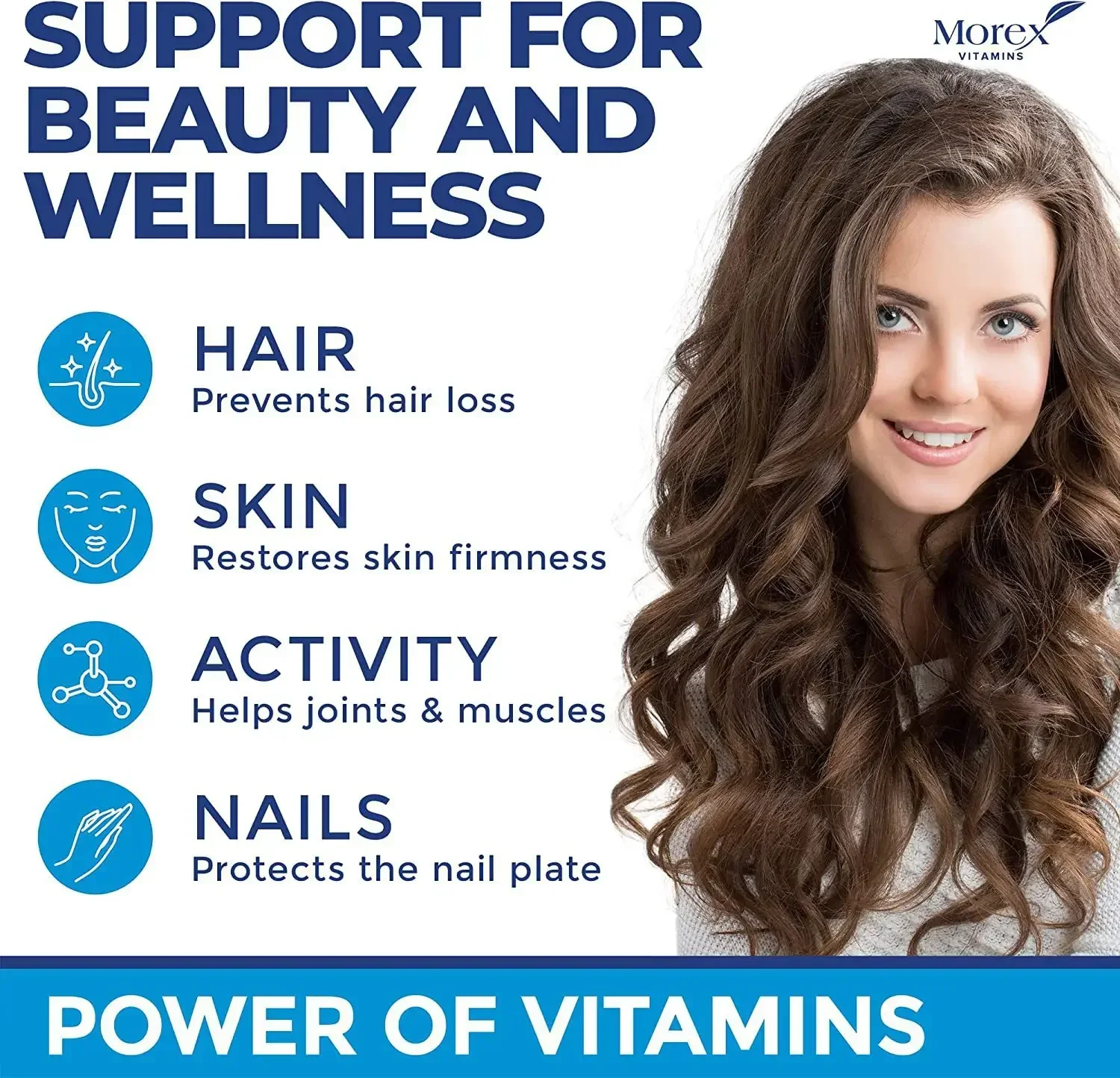 Biotin hair softens vitamin gum to keep hair strength and luster and improve skin, hair and nail health.