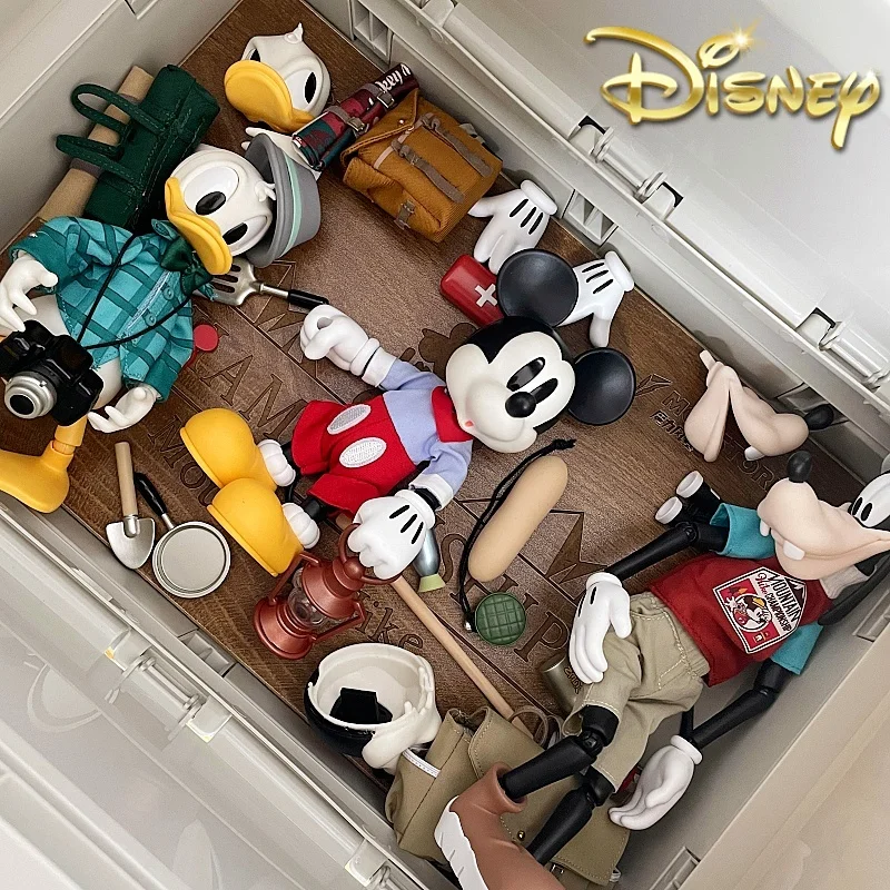 Disney Mickey City Escape Plan Camping Series Movable Figures Kawaii Cartoon Desktop Ornaments Kids Toys Dolls Birthday Gift