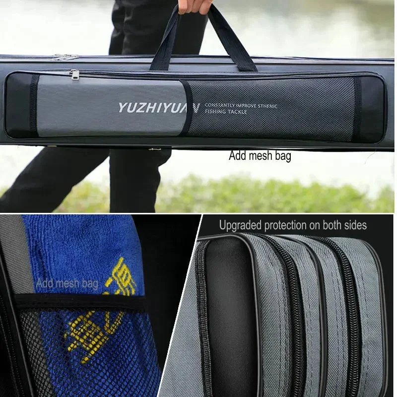 Fishing Rod Storage Bags 80/100/120/130 CM Fish Pole Tools Protect Bag Portable Multifunctional 2 Layer Fish Accessories Carrier