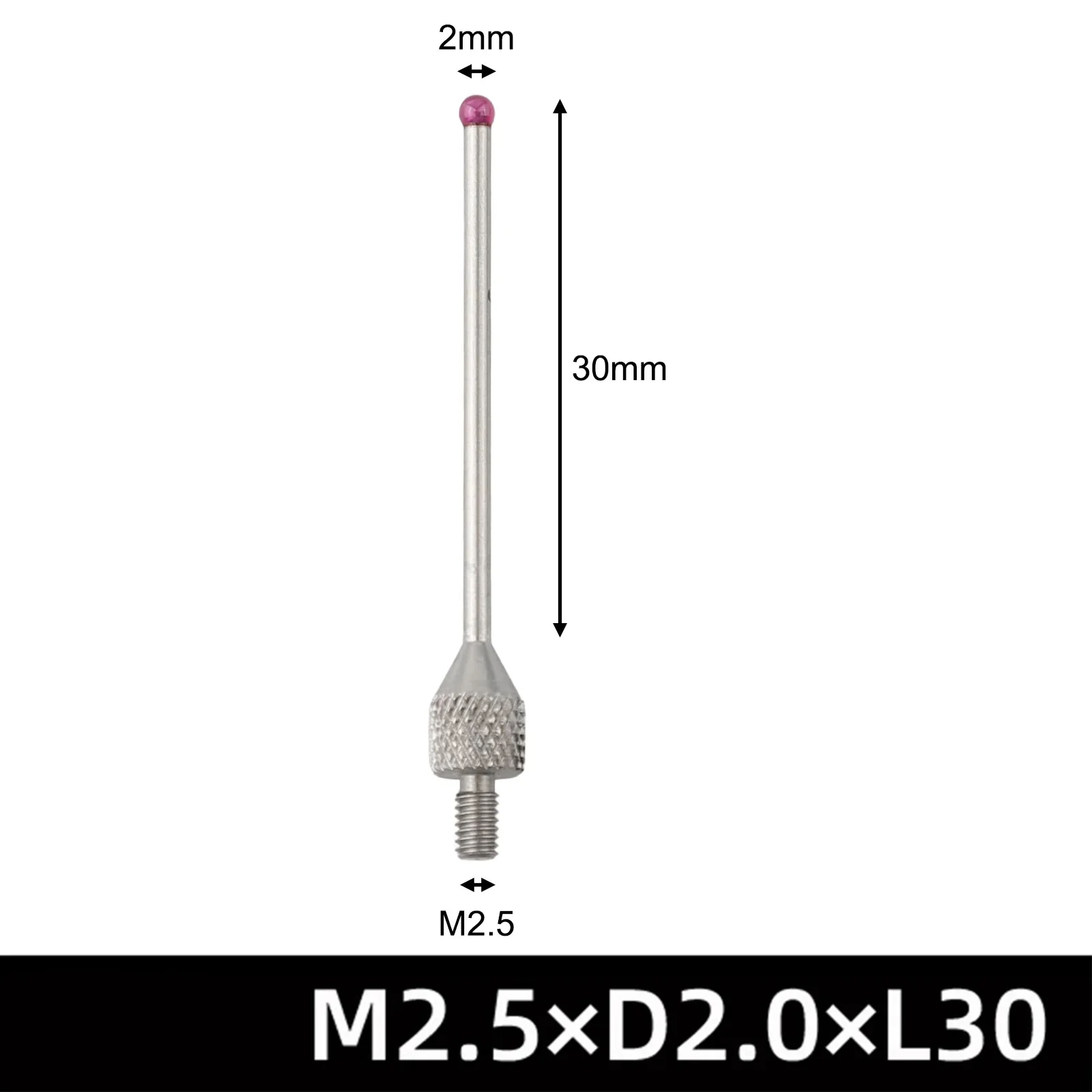 CNC Probe Head White Silver Measuring Head Versatile Measuring 2mm Ball M2.5 Thread Porcelain Stem Machining Processes