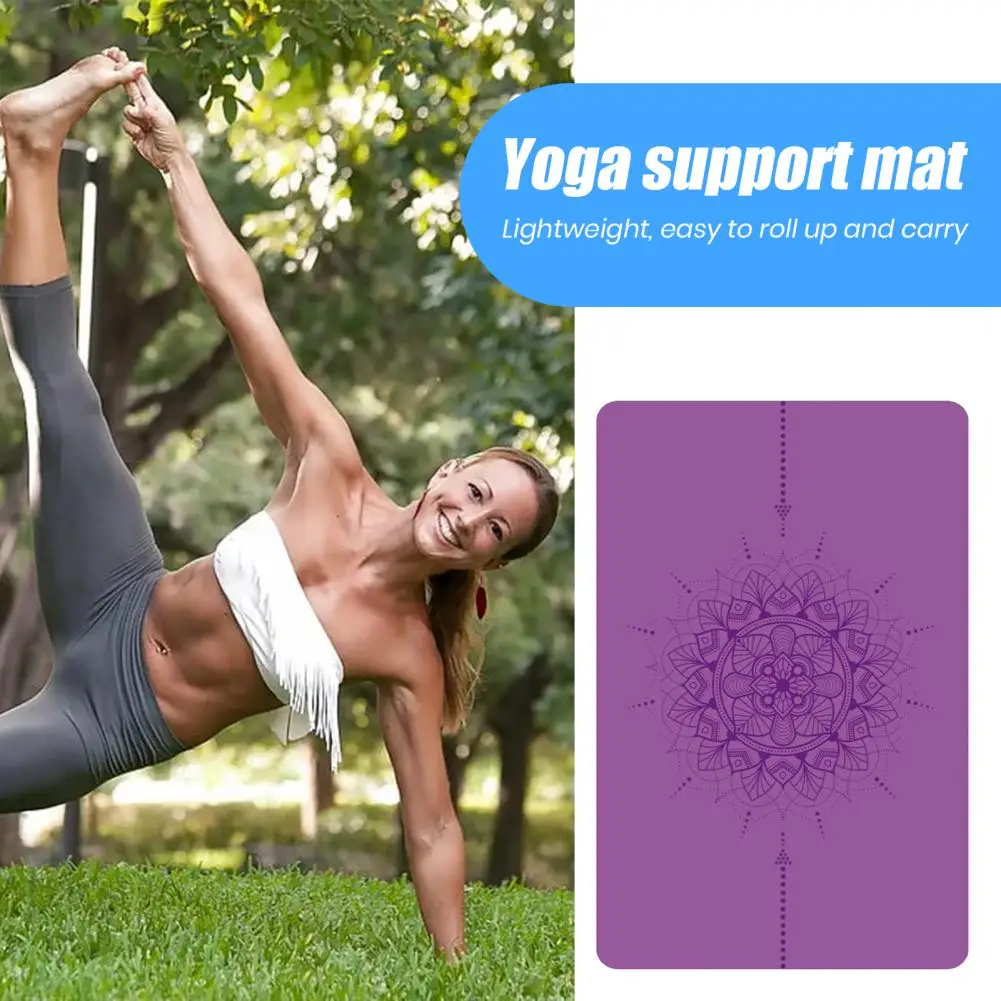 High-density Yoga Mat Premium Rubber Yoga Mat for Ultimate Comfort Support Super Soft Thick Wear Resistant Non-fading for Knee