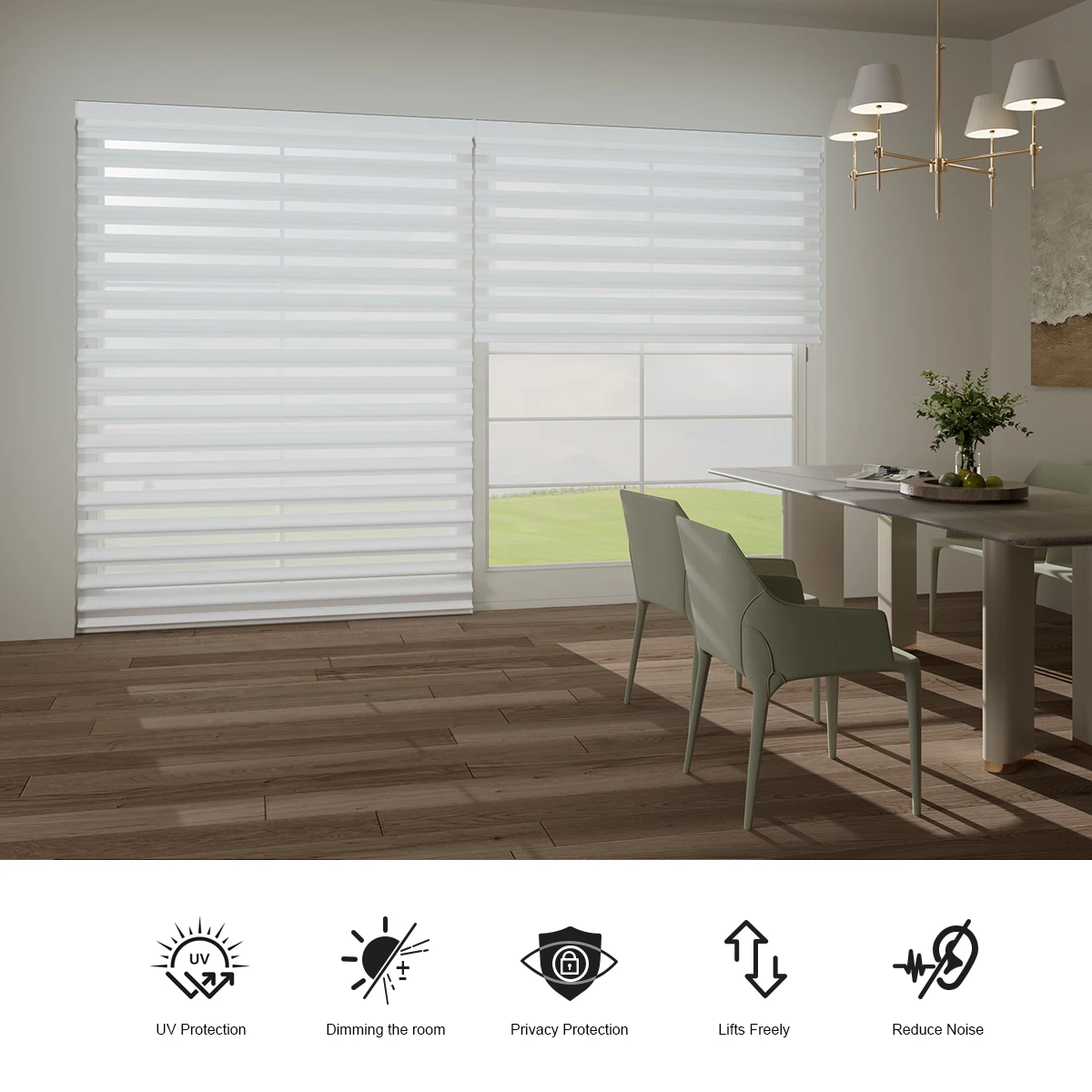 Curtains, shading, waterproof, electric butterfly shutters, privacy protection, butterfly zebra shutters