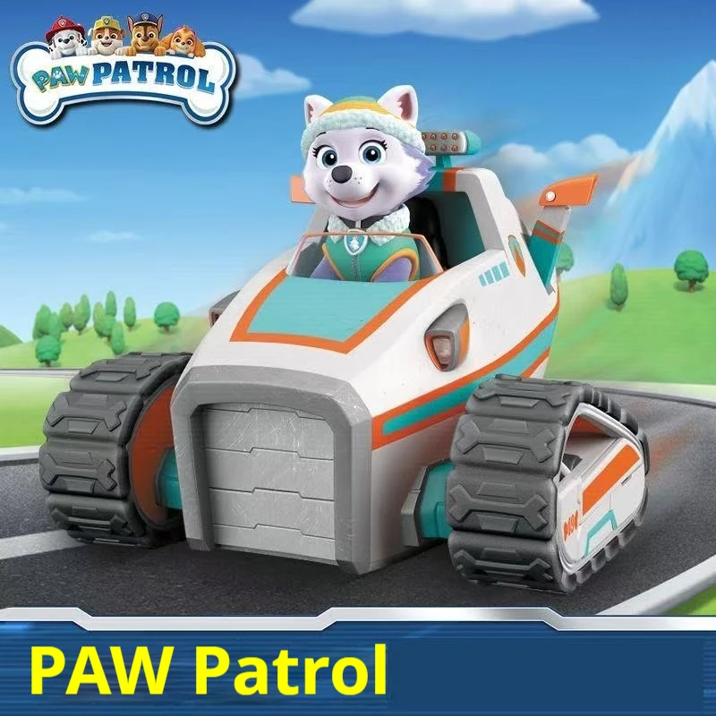 Original PAW PATROL Vehicle Car Ryder Tracker Everest Chase Rex Skye Rocky Marshall Zuma Action Figure Toy Kid Birthday Gift