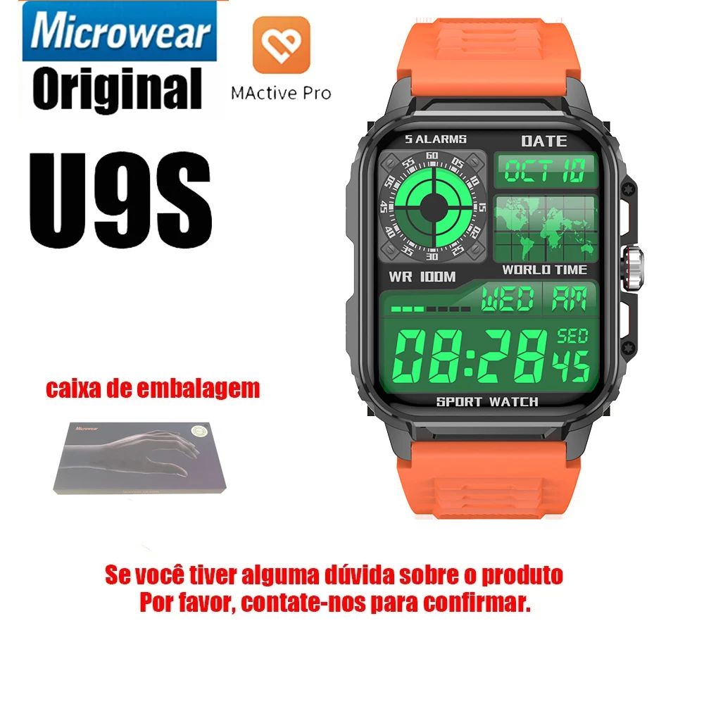 Original U9s Smart Watch for Men Women 49mm BT Call Gesture Function GPS Sports Tracking Video Watchface Microwear Smart Watch